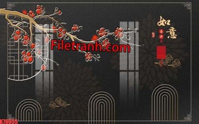 Mua file gốc File tranh gốc dán tường hươu nai sừng K76655 (PSD) tại Filetranh.com