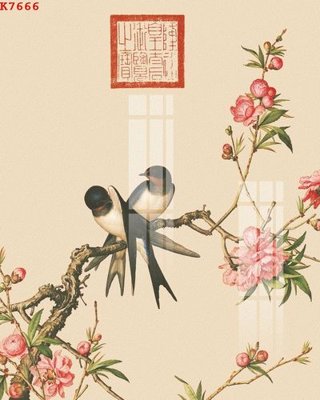 Ảnh gốc File gốc in tranh tổng hợp K7666 (độ nét cao) in tráng gương