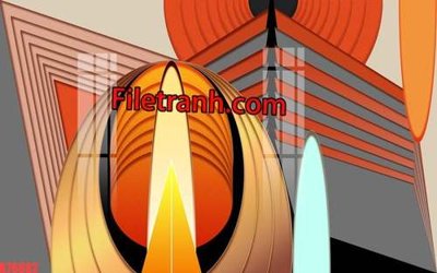 File tranh PSD File tranh gốc dán tường hươu nai sừng K76682 chất lượng cao