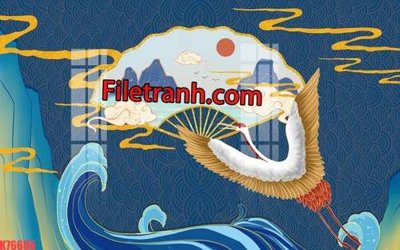 Tải file File tranh gốc dán tường hươu nai sừng K76685 (gốc) làm file tranh quảng cáo