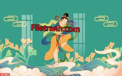 File tranh trang trí File tranh gốc dán tường hươu nai sừng K76726 (tải file gốc)