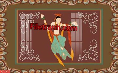 File ảnh File tranh gốc dán tường hươu nai sừng K76729 (gốc) in biển hiệu