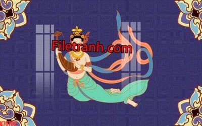 Download file gốc File tranh gốc dán tường hươu nai sừng K76742 (in lụa) cao cấp