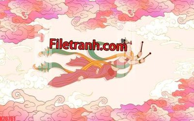 Tệp tin gốc File tranh gốc dán tường hươu nai sừng K76761 (chất lượng cao) File tranh gốc dán tường hươu nai sừng K76761