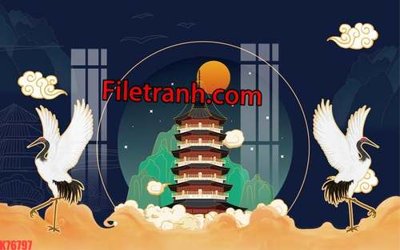 Tải file gốc File tranh gốc dán tường hươu nai sừng K76797 (in khổ lớn) không mờ