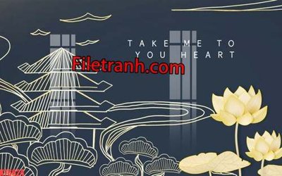 File gốc File tranh gốc dán tường hươu nai sừng K76824 (cho in ấn) độc quyền