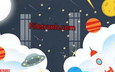 File gốc File tranh gốc dán tường hươu nai sừng K76862 (thiết kế) độc quyền