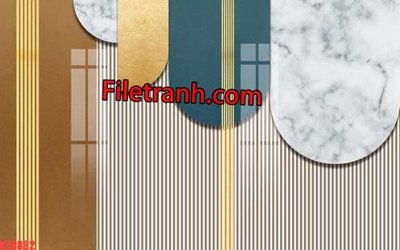 File gốc File tranh gốc dán tường hươu nai sừng K76882 (in lụa) họa tiết 3D