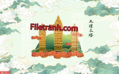 File gốc File tranh gốc dán tường hươu nai sừng K76893 (phong cách) cổ điển