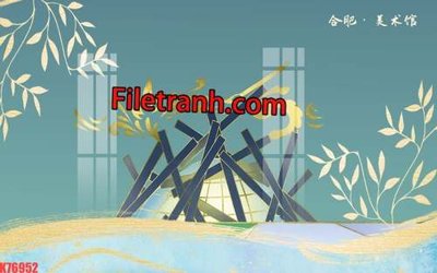 File tranh in tráng gương File tranh gốc dán tường hươu nai sừng K76952 (siêu nét)
