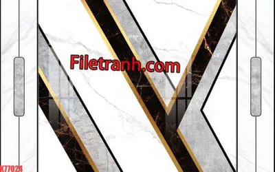 File tranh File tranh gốc dán tường hươu nai sừng K77024 (bản gốc) in lụa 3D