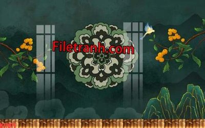 File in trần File tranh gốc dán tường hươu nai sừng K77077 (file gốc) chủ đề vũ trụ