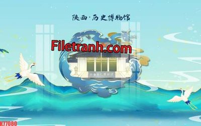 File gốc File tranh gốc dán tường hươu nai sừng K77080 (in mica) làm bảng hiệu