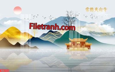 File gốc File tranh gốc dán tường hươu nai sừng K77091 (trang trí) phòng ngủ