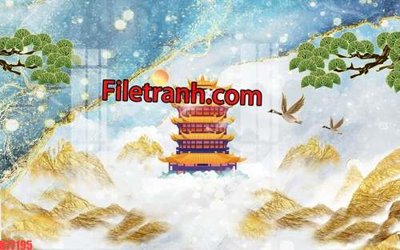 Download file tranh PSD File tranh gốc dán tường hươu nai sừng K77195 để chỉnh sửa