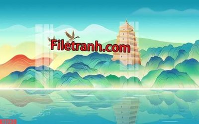 Download file File tranh gốc dán tường hươu nai sừng K77239 (gốc) cho xưởng in