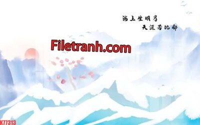 File in trần File tranh gốc dán tường hươu nai sừng K77313 (file gốc) xuyên sáng