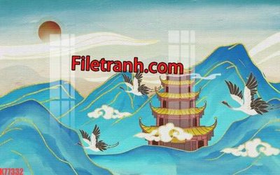 File ảnh File tranh gốc dán tường hươu nai sừng K77332 (gốc) in standee