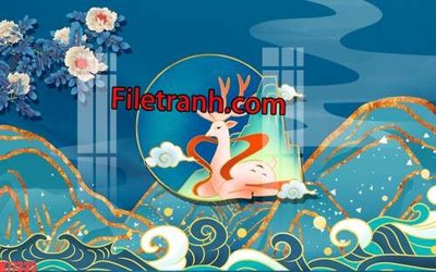 Tải file gốc File tranh gốc dán tường hươu nai sừng K77335 (in khổ lớn) không mờ