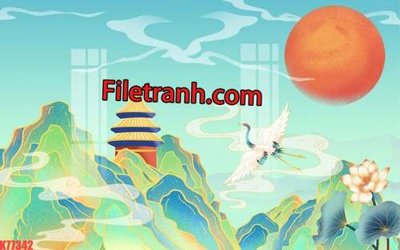 File gốc File tranh gốc dán tường hươu nai sừng K77342 (in ấn) không giới hạn