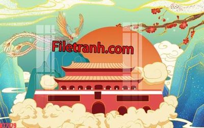 File tranh File tranh gốc dán tường hươu nai sừng K77379 (gốc) chủ đề động vật