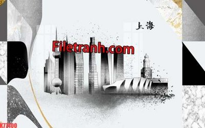 Tải file File tranh gốc dán tường hươu nai sừng K77400 (gốc) in ấn ngay lập tức