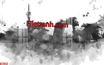 File in ấn File tranh gốc dán tường hươu nai sừng K77412 (bản gốc) chất lượng cao