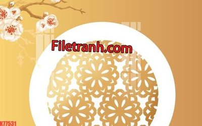 File gốc File tranh gốc dán tường hươu nai sừng K77531 (in lụa) chi tiết cao