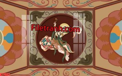 File PSD File tranh gốc dán tường hươu nai sừng K77601 (gốc) cho designer