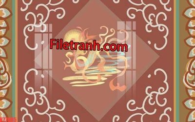 File in trần File tranh gốc dán tường hươu nai sừng K77605 (bản gốc) bầu trời