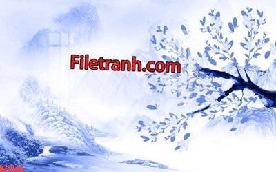 File in trần File tranh gốc dán tường hươu nai sừng K77649 (bản gốc) bầu trời