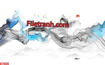 File tranh gốc File tranh gốc dán tường hươu nai sừng K77666 chủ đề hiện đại