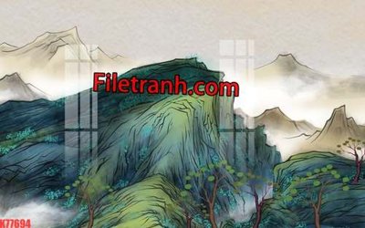 File tranh File tranh gốc dán tường hươu nai sừng K77694 (gốc) chủ đề động vật