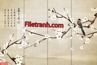 Download file File tranh gốc dán tường hươu nai sừng K77733 (gốc) cho xưởng in