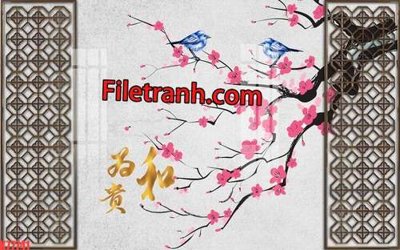 File in mica File tranh gốc dán tường hươu nai sừng K77741 (ảnh gốc) đẹp