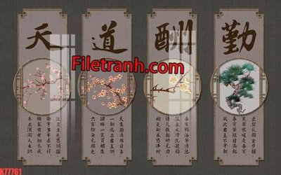 File ảnh File tranh gốc dán tường hươu nai sừng K77761 (gốc) in decal dán tường