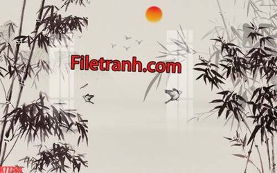 File gốc File tranh gốc dán tường hươu nai sừng K77764 (chuẩn CMYK) cho nhà in