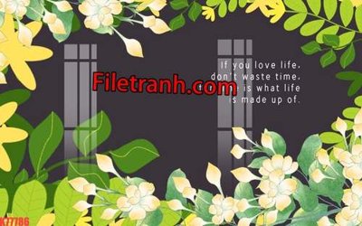 File gốc File tranh gốc dán tường hươu nai sừng K77786 (phiên bản chuẩn) để in ấn