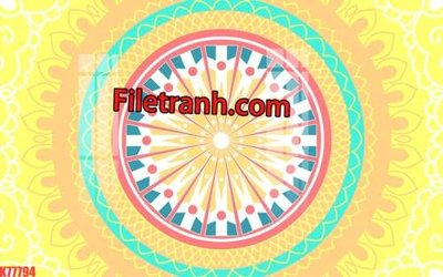 File gốc File tranh gốc dán tường hươu nai sừng K77794 (in lụa) hoa văn cổ điển