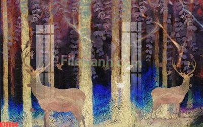 File PSD File tranh gốc dán tường đẹp K78054 (bản gốc) đã tách nền