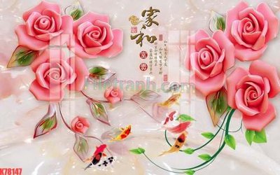 File in lụa File tranh gốc dán tường đẹp K78147 (tân cổ điển) File tranh gốc dán tường đẹp K78147