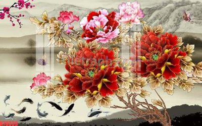 File gốc File tranh gốc dán tường đẹp K78339 (in lụa) tranh thuận buồm