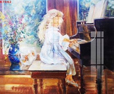 File in trần File gốc in tranh tổng hợp K7842 (bản gốc) hoa văn