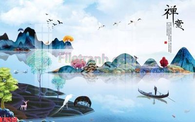 Hình ảnh gốc File tranh gốc dán tường đẹp K78550 (để in khổ lớn)