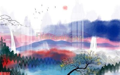 File gốc File tranh gốc dán tường đẹp K78657 (in lụa) chi tiết cao