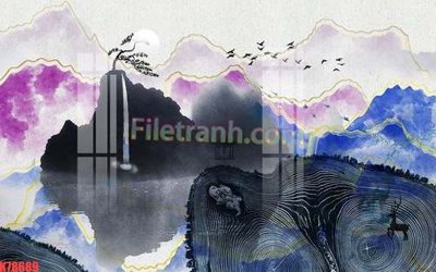 File ảnh File tranh gốc dán tường đẹp K78689 (gốc) dùng in Pano