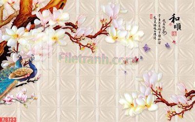 File in trần File tranh gốc dán tường đẹp K78733 (file gốc) hoa văn 3D