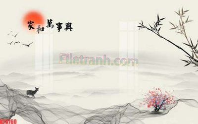 File gốc File tranh gốc dán tường đẹp K78760 (chuẩn CMYK) cho nhà in