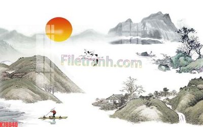 Ảnh gốc File tranh gốc dán tường đẹp K78940 (nét căng) in mica