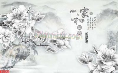 File tranh gốc PSD File tranh gốc dán tường đẹp K79121 còn nguyên layer